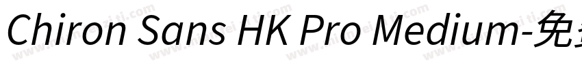 Chiron Sans HK Pro Medium字体转换